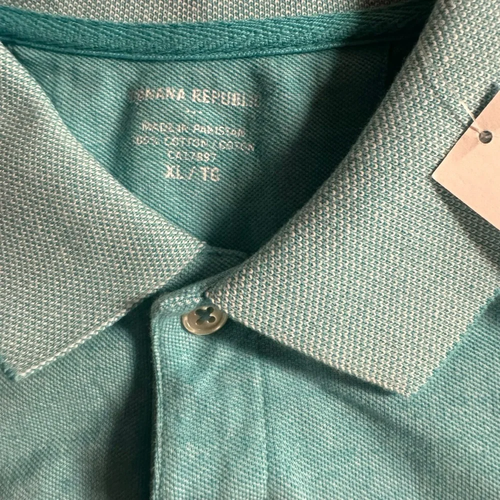 Banana Republic men’s size‎ XL short sleeve blue polo NWT